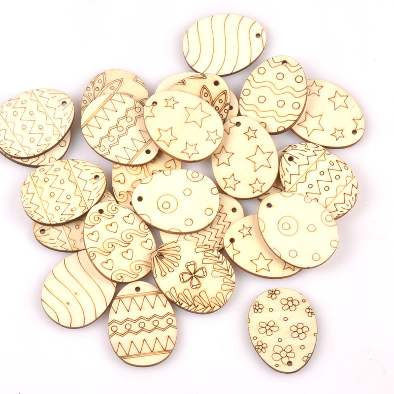 木製の手作りハンギングオーナメント,25個,ミックスカップ, - Embellishments For Scrapbooking のレビューと価格