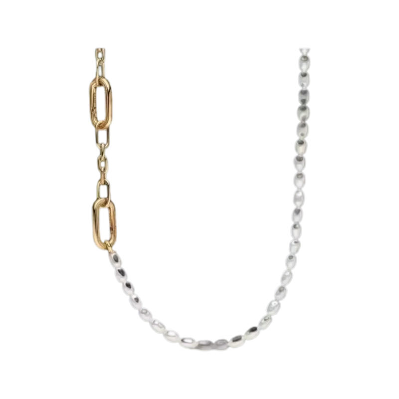 新作S925シルバー製、パール付きの鎖骨チェーン。上品なデザ - Pearl Trim Chain のレビューと価格