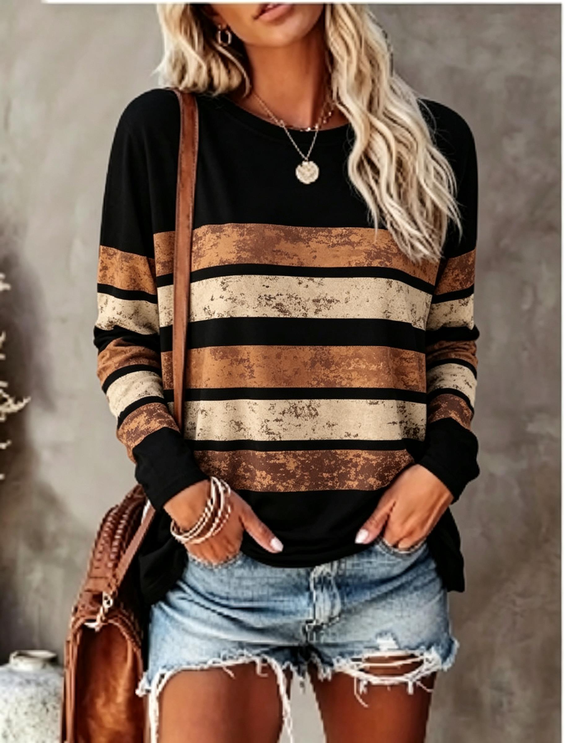 レディース 長袖Tシャツ ヴィンテージ風 ダメージ加工 カラ - Embellish Knit のレビューと価格