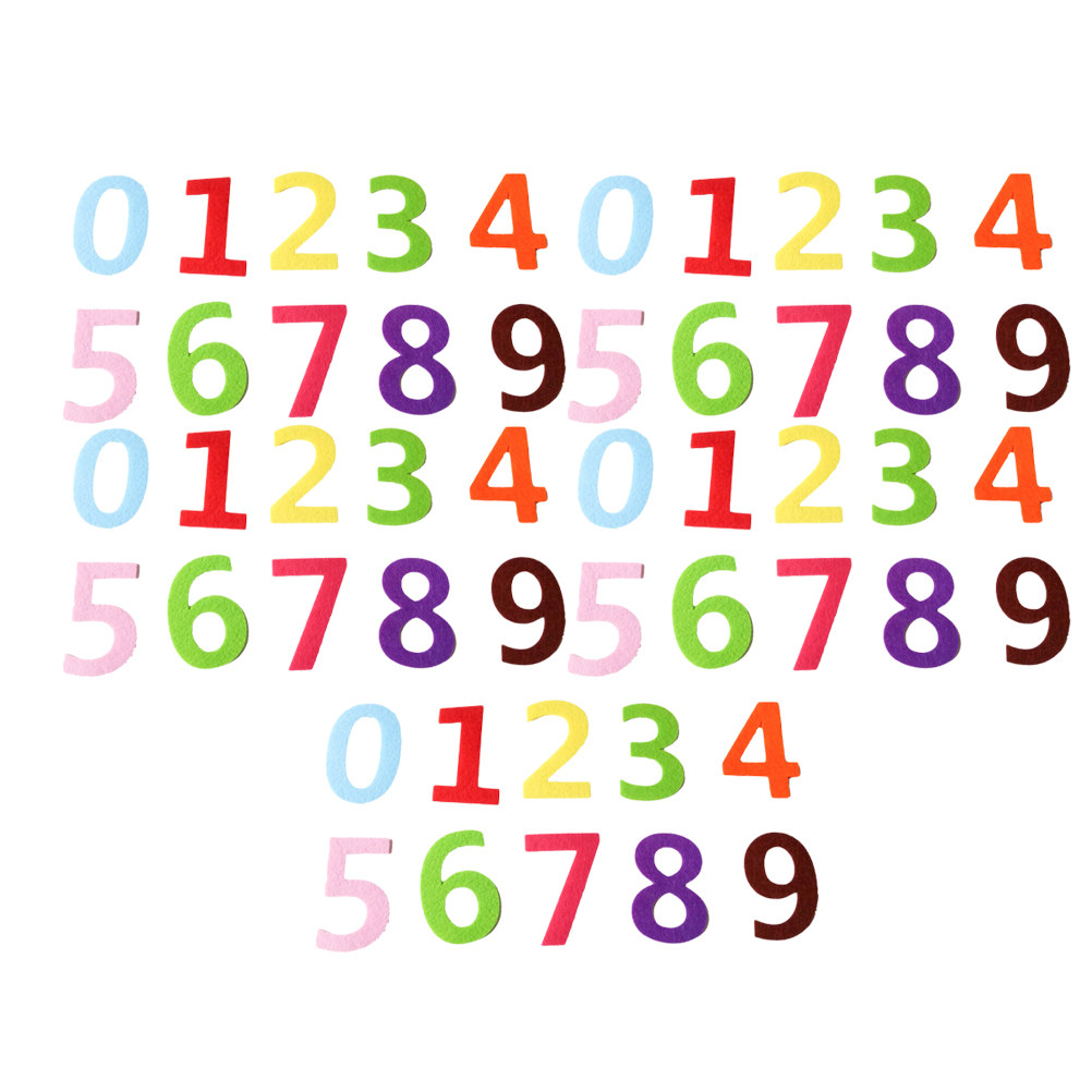 フェルト製のアルファベットと数字のデコレーション5セット。簡 - Embellishment Glue Craft のレビューと価格
